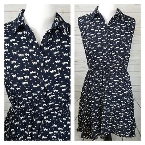 Allegra K Cat Print Dress Medium